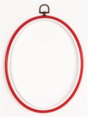 Kunststoffrahmen Verachtert/Vervaco - rot oval 10x14 cm