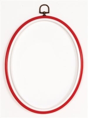 Kunststoffrahmen Vervaco - rot oval 20x25 cm