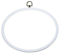 Kunststoffrahmen Vervaco - weiß oval 25x20 cm