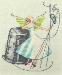 Stickvorlage Nora Corbett - Stitching Fairies - Thimble Fairy