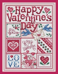 Stickvorlage Sue Hillis Designs - Happy Valentines Day