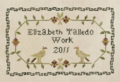 Stickvorlage Dames of the Needle - Elizas Cartouche