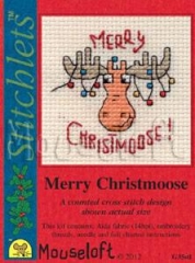 Stickpackung Mouseloft - Merry Christmoose mit Passepartoutkarte