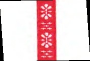 Webband Ornament rot/weiss - Rico Design 78388.01.00