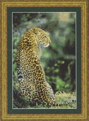 Stickvorlage Kustom Krafts - Leopard In Waiting