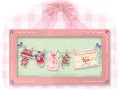 Stickvorlage Brookes Books - Baby Girl Birth Record (Sunshine Line) Ausverkauf