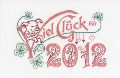 Stickvorlage Gisela Süskind Viel Glück für 2012