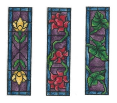Stickvorlage Imaginating - Stained Glass Bookmarks