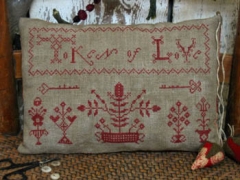 Stickvorlage Pineberry Lane - Token Of Love Redwork Sampler