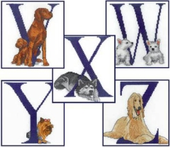 Stickvorlage Xs and Ohs Alpha Dogs VI (Q-U)