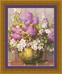 Stickvorlage Kustom Krafts - Spring Lilacs & Blooms