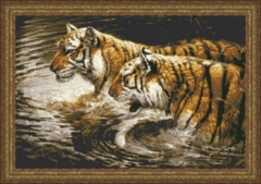 Stickvorlage Kustom Krafts - Wading Tigers