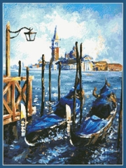 Stickvorlage Kustom Krafts Gondolas in Venice