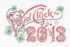 Stickvorlage Gisela Süskind Viel Glück für 2013