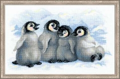 Stickpackung Riolis - Funny Penguins 40x25 cm
