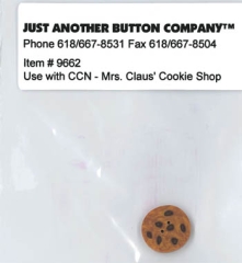 Just Another Button Company Button Santa's Village Mrs Claus Cookie Shop