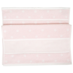Rico Design Duschtuch zum Besticken rosa mit Punkten