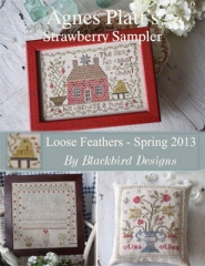 Stickvorlage Blackbird Designs - Loose Feathers - Agnes Platt's Strawberry Sampler