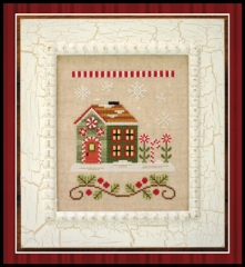 Country Cottage Needleworks - Santas Village 8 Candy Cane Cottage