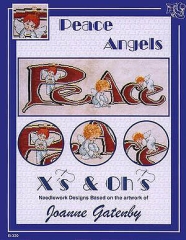 Stickvorlage Xs and Ohs - Peace Angels