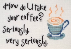 Stickvorlage MarNic Designs - Little Chuckles - How Do You Take Your Coffee?