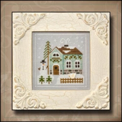 Stickvorlage Country Cottage Needleworks - Frosty Forest 3 Snowmans Cottage