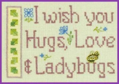 Stickvorlage Elizabeths Designs - Hugs Love & Ladybugs