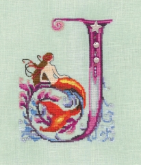 Stickvorlage Nora Corbett - Letters From Mermaids Buchstabe J
