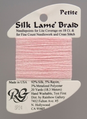 Rainbow Gallery Silk Lame Braid Baby Pink SP24
