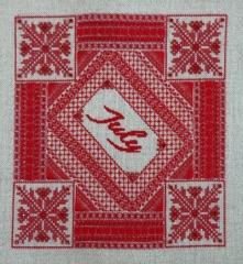 Stickvorlage Northern Expressions Needlework - July - Birthstone Ruby