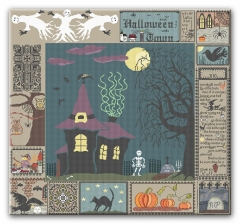 Stickvorlage Farbenfroh - Halloween Sampler