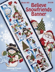 Stickvorlage Stoney Creek Collection - Believe Snowfriends Banner