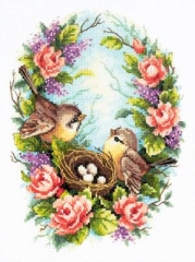 Magic Needle - Stickbild Family Nest