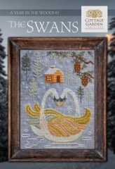 Stickvorlage Cottage Garden Samplings - Year In The Woods 2 The Swans