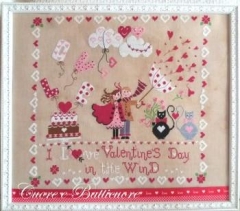 Stickvorlage Cuore E Batticuore - Valentines Day In The Wind