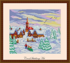 Stickvorlage Cross Stitching Art - Winter Calm