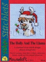 Stickpackung Mouseloft - The Holly And The Llama mit Passepartoutkarte