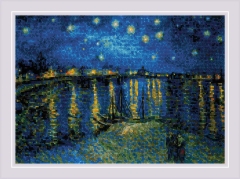 Riolis Stickpackung - Starry Night Over the Rhone after Van Goghs Painting