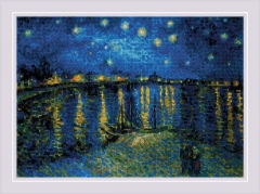 Riolis - Stickbild Starry Night Over the Rhone after Van Goghs Painting