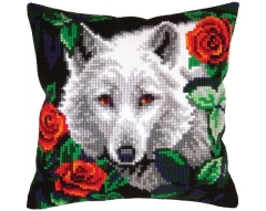 Kreuzstichkissen Collection dArt - White Wolf