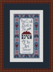 Stickvorlage Happiness Is Heartmade - Dwell In The House Of The Lord