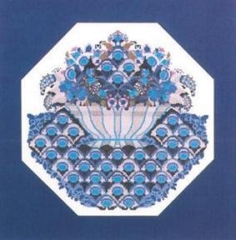 Haandarbejdets Fremme - Blumenschale blau