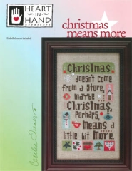 Stickvorlage Heart In Hand Needleart - Christmas Means More (w/emb)