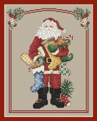 Stickvorlage Sue Hillis Designs - Stocking Santa