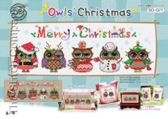 Stickvorlage Soda Stitch - Owls Christmas