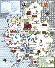 Bothy Threads Stickpackung - Cumbria Landkarte (Ausverkauf)