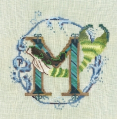 Stickvorlage Nora Corbett - Letters From Mermaids Buchstabe M