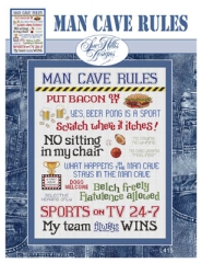 Stickvorlage Sue Hillis Designs - Man Cave Rules