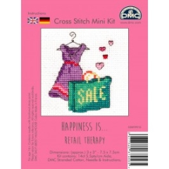 Stickpackung DMC - Happiness is... - Shopping (Ausverkauf)