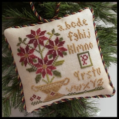 Stickvorlage Little House Needleworks - Sampler Tree - Potted Poinsettia